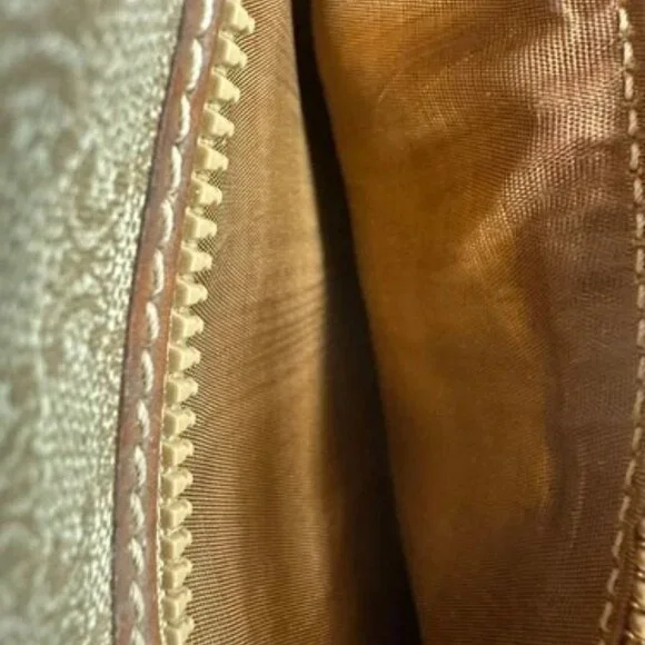 CELINE Logo Macadam Pattern Shoulder Bag PVC Leather Brown GHW Italy 62KB844 - Picture 10 of 14